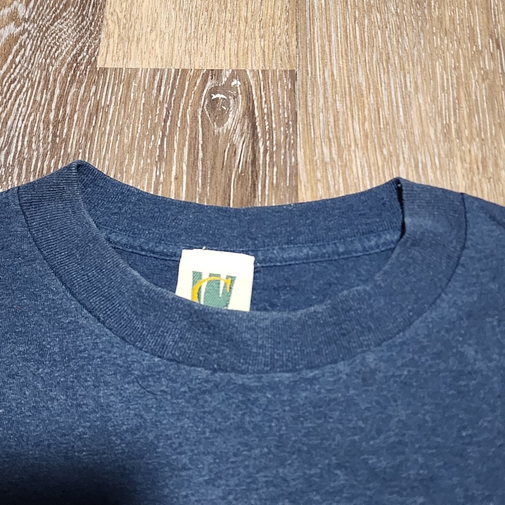 Vintage Single Stitch Wyoming USA State T Shirt Mens XL Classics Blue 90s Y2K - Picture 3 of 9